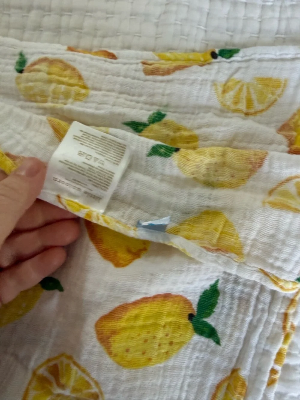 Kids Lemon Print Muslin Swaddle/Blanket - Yellow